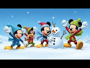 ❄️🐭 Mickey & Minnie’s Snowfall Fun Adventure with Friends! 🎉⛄