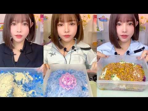 Blue Crumb Dessert, Flower Jelly Dome and Savory Tray Mukbang