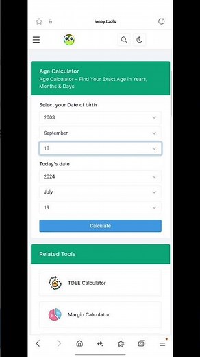 AI-Powered Age Calculator – Instantly Calculate Your Age Online (2025) - loney.tools