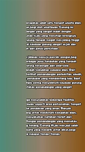 CONTOH TEKS DESKRIPSI WISATA