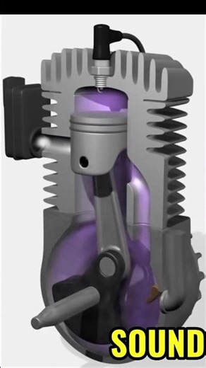 two 2 stroke motor operating principle Sound #shorts #viral #mechanical