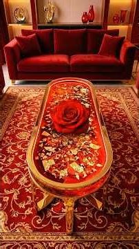 Building the Ultimate Satisfying Crimson Rose Resin Table! 🌹✨