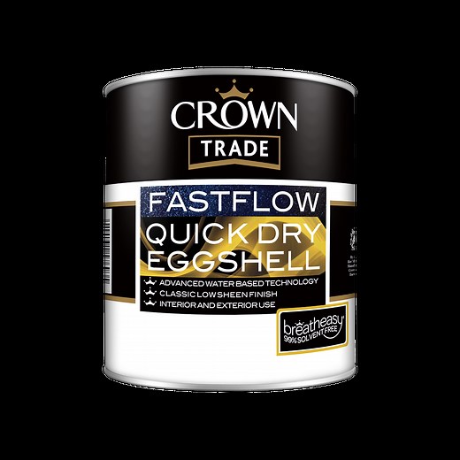 Crown Trade Fastflow Quick Dry Eggshell - Crown Paints Professional