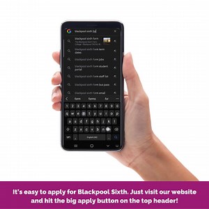 Do you know how to apply for Blackpool Sixth? It's easy and takes less than 10 minutes! Apply Now - https://apply.blackpoolsixth.ac.uk/application_form/index.php | The Blackpool Sixth Form College | Facebook