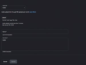 Update The Accessibility on Audio Uploads