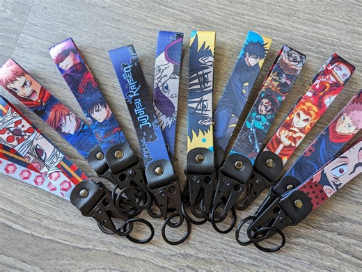 Anime Embroidered Keychain - Anime Keystrap Jet Tag - Etsy