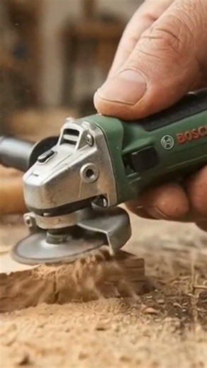 Mini Angle Grinder Cutting Wood 🔥 | Satisfying DIY Tool #Shorts