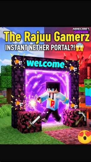 Minecraft Portal Hack! 😱 #shorts