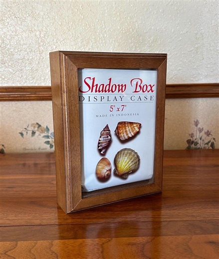 Vintage Wooden Shadow Box Display Case 5" X 7" Frame - Deep Display Wall Decor - Etsy