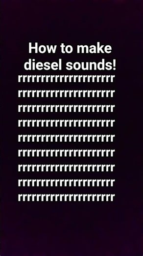 How to make diesel sounds! #trend #funny #kinda #useful