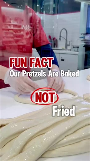 Fun fact… our pretzels are baked not fried 😉 #fyp #foryou #mrpretzels #pretzels #bakednotfried