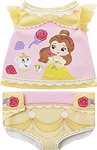 Baby Doll Clothes & Accessories, My Disney Nursery Belle Diaper Accessory Pack Inspired by Disney's Beauty & The Beast Belle Character! Includes Doll T-Shirt, Doll Diaper Cover, Clip with Charm