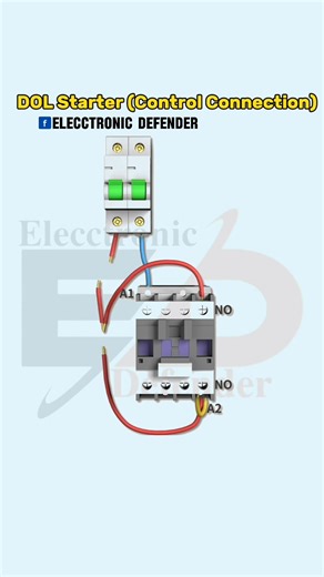 DOL starter eassy to understand #industrial #CircuitDiagram #electrician #education #electricity #electricalwork #electricalengineering | Elecctronic Defender