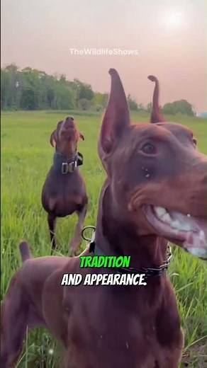 Why People Still Crop Doberman Ears #animalshorts #animals #doberman #cuteanimals