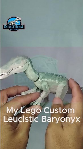 LEGO LEUCISTIC BARYONYX LEGO CUSTOM FROM JURASSIC WORLD CHAOS THEORY БАРИОНИКС バリオニクス แบริโอนิกซ์