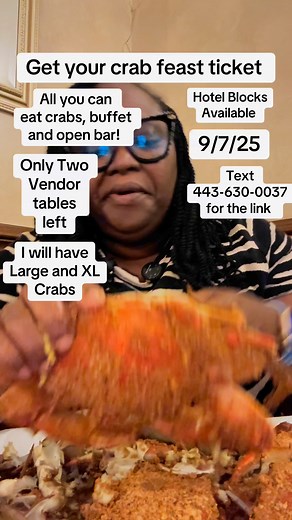 Crab Feast Tickets Available https://www.eventbrite.com/e/come-crab-with-consquilla-2nd-annual-crab-feast-ccs-beauty-institute-llc-tickets-1045204022367 #mybmore #crabs #crabfeast | Consquilla Towanda Carey