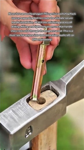 Indestructible Axe Hack! 🪓 Expanding Bolt Method #tips #tricks #lifehacks #how #diy #tools #diy