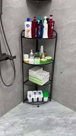 Foldable Corner Shelf with Tripod Base for Kitchen