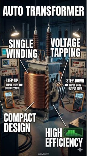 Auto Transformer#education #electricalmachines #facts #engineeringshorts #learn #autotransformer