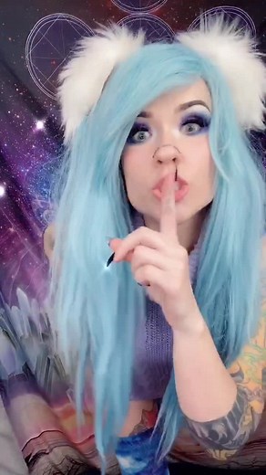 I’ll be going on twitch at 12:30 eastern! 💙 (holofox69) #holofox #makeup #twitch #foryou #foryoupage #fyp #neko