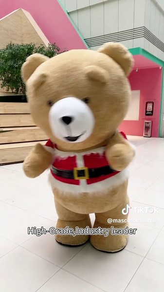 Inflatable teddy bear Christmas mascot costume