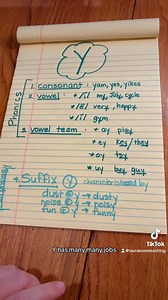 5.8K reactions · 84 comments | Y says…Y means…#y #fyp #themoreyouknow #teachersofinstagram #learn #phonics #vowel #consonant #suffix #vowelteams #teach #smart #learn #structuredliteracy #ortongillingham #morphology | Laura Watkins | Facebook