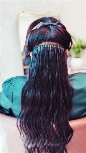 Be that long haired girl of your gang! Get length and volume with Micro ring loops Extensions..