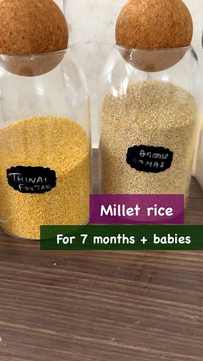 Right way to prepare millet rice 🌾🍘 #yazhini #babyfood #millet