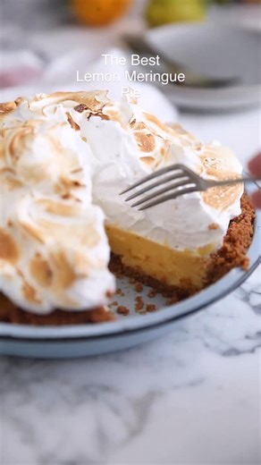 The Best Lemon Meringue Pie Recipe Only six ingredients make up this recipe for my best lemon meringue pie. What sets it apart is browning the butter before adding it to the crushed up digestive biscuits. It gives the base a delicious nutty texture. The lemon custard is so simple and very vibrant with lemon juice and zest. This gets baked until set. I then top the pie with Italian meringue, which creates a tall, pillowy meringue topping. Later for weeping baked soggy meringue. You will find the 