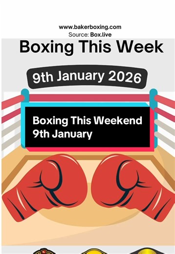 Boxing Matches Scheduled for January 9th