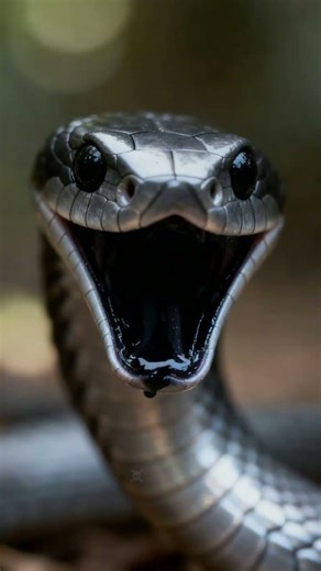 👉 The snake that can chase you 😳 (black mamba)