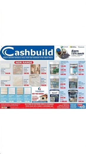 Cashbuild - New Range Catalogue 01/11 - 23/11