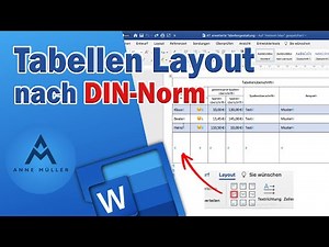 Tabellen Layout in Word nach DIN-Norm erstellen