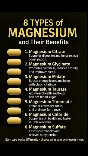 8 Types of Magnesium and How They Boost Your Health 💊 | SeniorHealthGlow