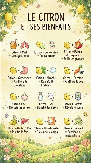 Le citron + 12 combinaisons magiques pour booster votre santé (sans médicament !)