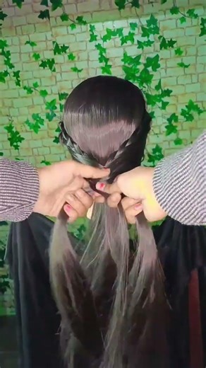 Fish Tail Braid Hairstyle Tutorial #shorts #trending #hairstyle #hair #braids #viral #braidstyles