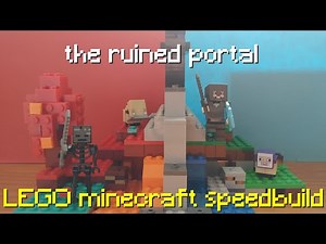 LEGO Minecraft 21172 the ruined portal - SpeedBuild Review
