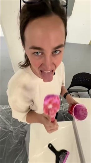 We learned two things today: spackle is messier than it looks,and we actually enjoy making art part1