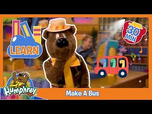 How to Make a Bus for Kids | Fun Craft Tutorial & Learning with Humphrey B. Bear | Classic Episode