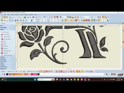 Digitize a monogram in Bernina V8 Digitizing Software