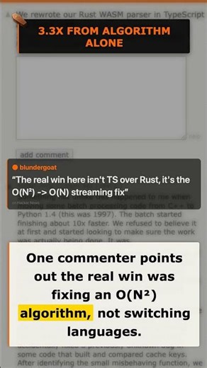 They replaced #Rust with #TypeScript and it got 4x faster #HackerNews