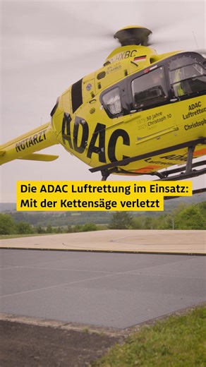 ADAC Luftrettung: Einsatz bei schwerem Holzspalter-Unfall