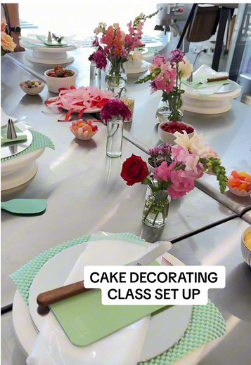 Cake Decorating Class Setup for Beginners