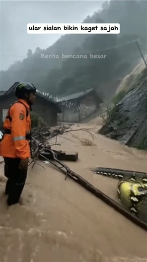 “Evakuasi Temukan Ular viton di Banjir – Giant Python!”#BanjirB64andang #EvakuasiBanjir #FlashFlods