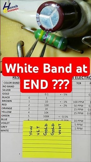 Why There is White Band at the End of Some Resistors? | Resistor Color Code Explained #shorts