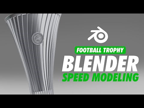 3D UEFA Europa Conference League Trophy Speed Modeling — Blender Tutorial for Beginners