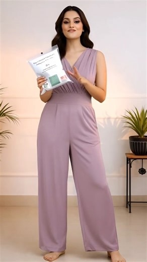 outfit of the day | #meesho #flipkart #myntra | Teal Green Sleeveless Wide-Leg Jumpsuit with Button