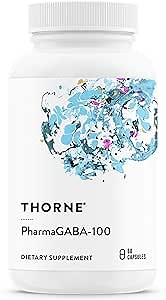 THORNE - PharmaGABA-100 - GABA Supplement - 100 mg Natural Source Gamma-Aminobutyric Acid - Support a Calm State of Mind and Restful Sleep* - 60 Capsules