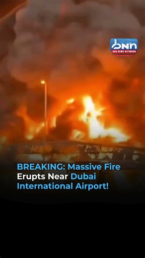 massive fire near dubai international airport after drone hits fuel tank | Flights suspended