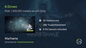 K-Driven achievement in Warframe